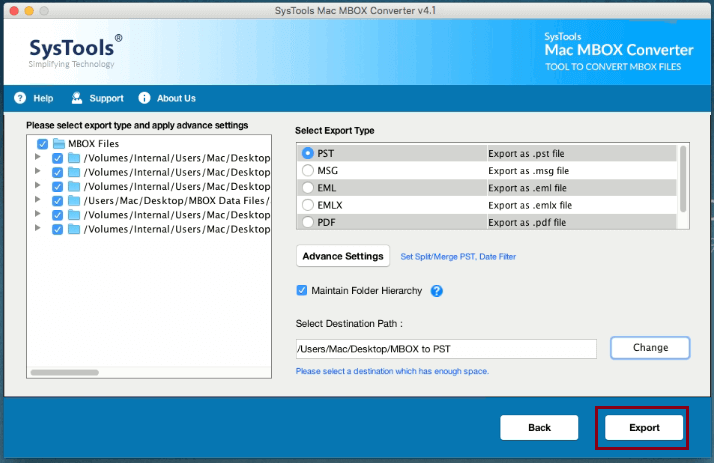 Export Mac MBOX to PDF