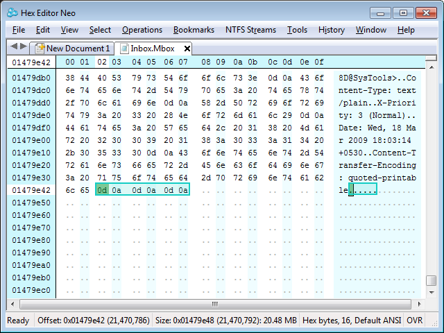 mbox message file