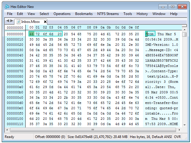 mbox forensics