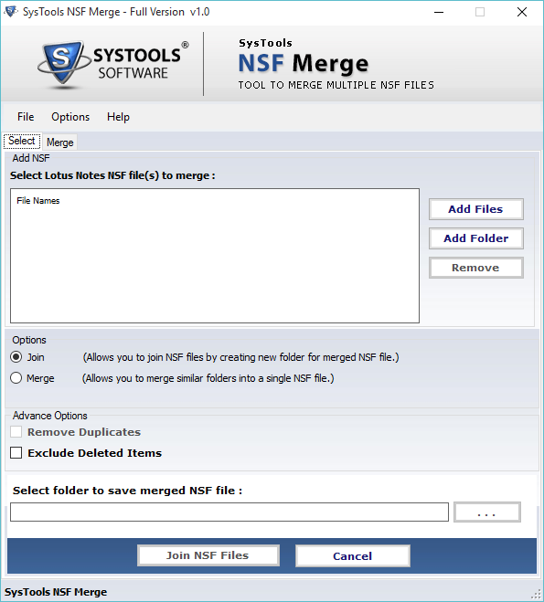 NSF File Merge