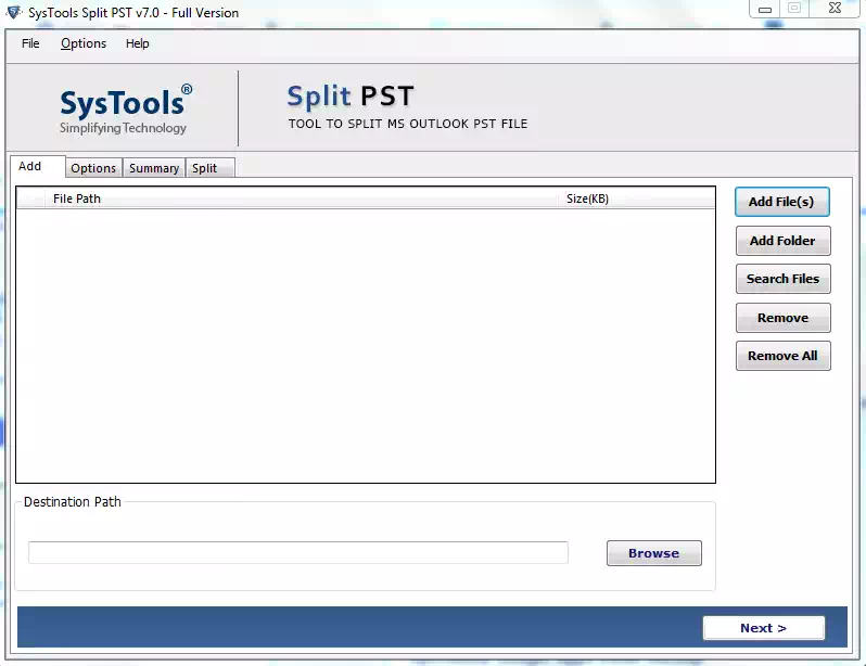 Download PST Splitter Tool