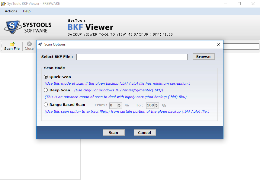 Free Windows BKF Viewer Software
