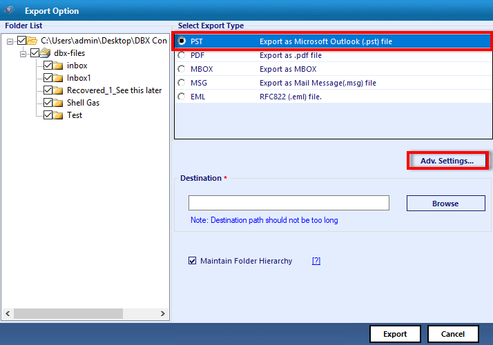 DBX to MSG Converter Software