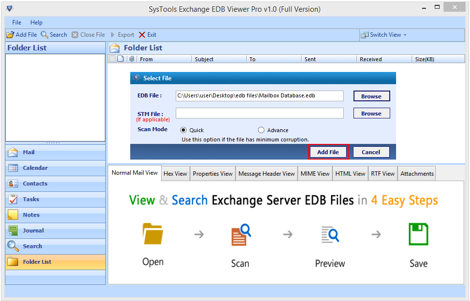 EDEDB Viewer Open ESEDB File Of MS Exchange Server EDEDB Viewer Open ESEDB File Of MS Exchange Server