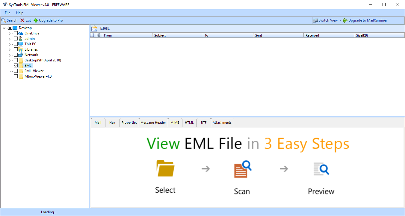 Analizza il file EML
