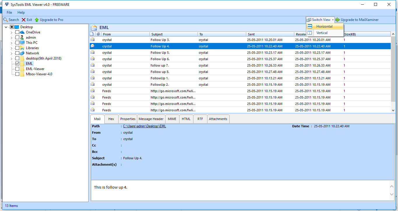 Print Batch EML Files