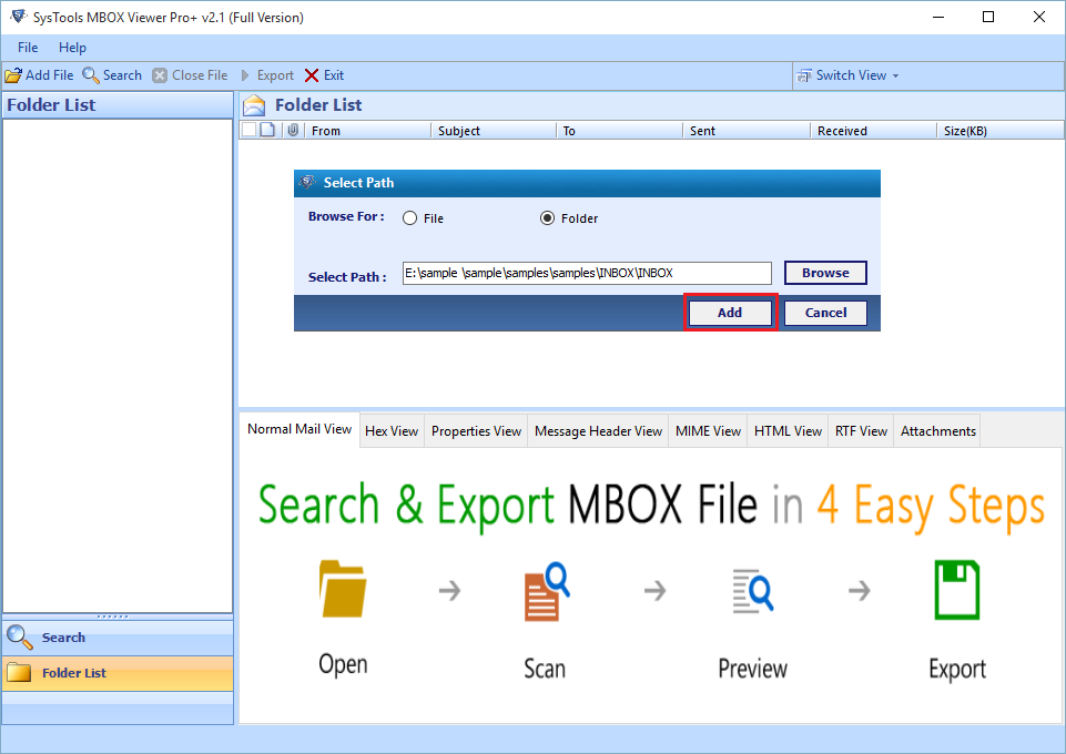 Browse MBOX Files