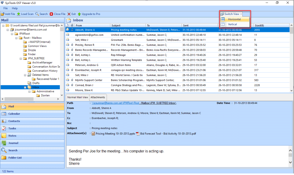 Microsoft OST Mail Viewer Tool