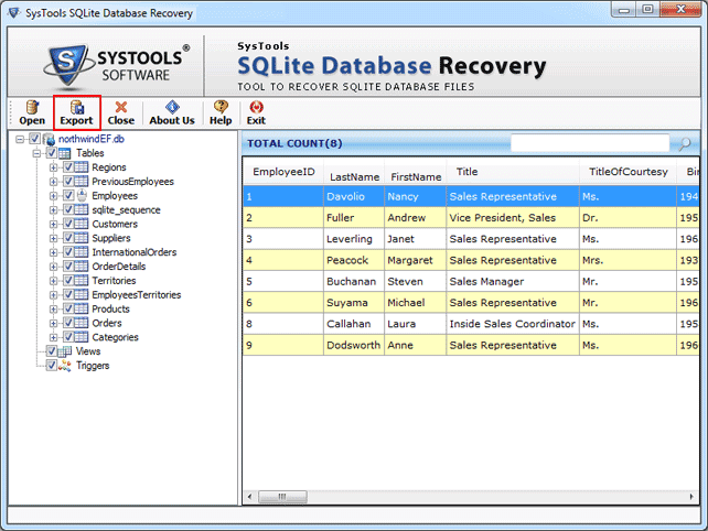 SQLite Database Recovery Software