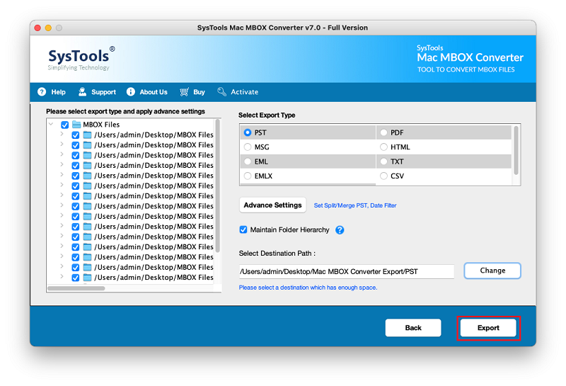 Export MBOX Files to MSG