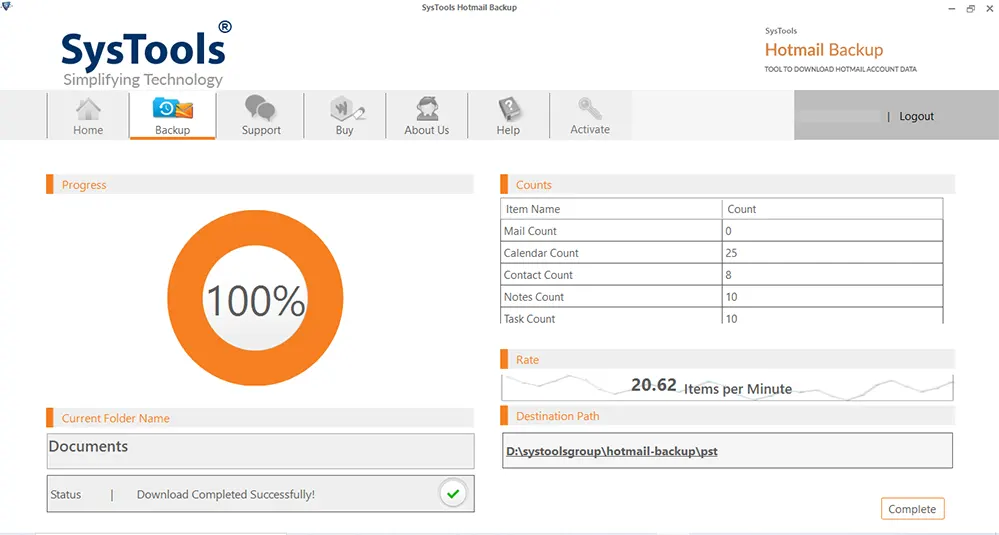Start Backup Process